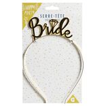 Serre-t&ecirc;te mariage femme "Bride" dor&eacute;