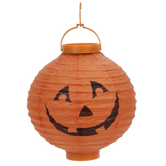 Lanterne en papier ronde lumineuse &agrave; suspendre Halloween (2 mod&egrave;les)