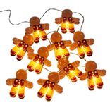 Guirlande lumineuse pain d'épice 10LED blanc chaud 1,35m