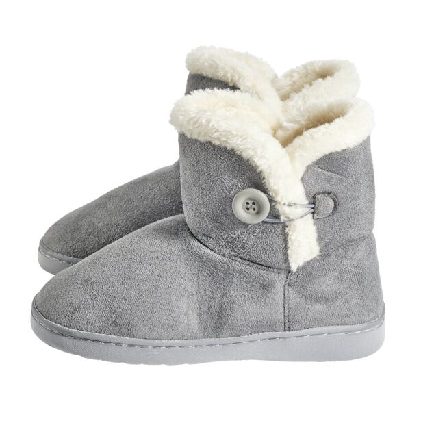 Chaussons bottes fourrées femme grises - pointure 36 à 41