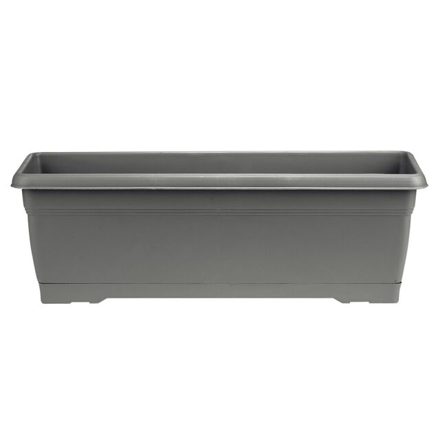 Jardini&egrave;re 10L plastique gris anthracite 52x19,5xH17,5cm