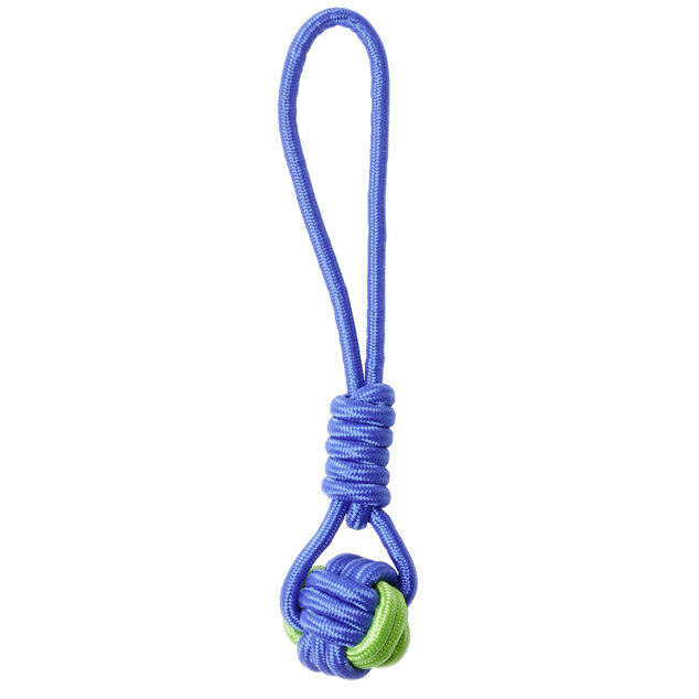Jouet pour chien en corde en coton bleu et vert Ø7x44cm