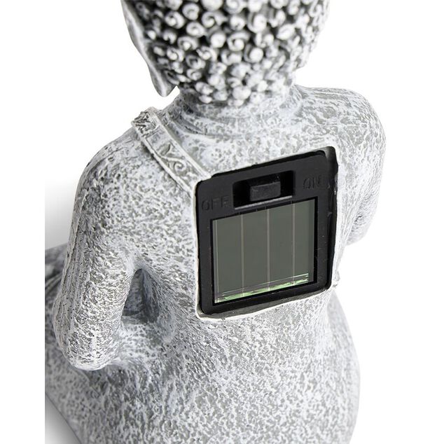 Fontaine de jardin solaire LED Bouddha H22,5cm