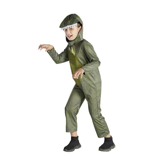 D&eacute;guisement enfant dinosaure combinaison avec capuche 7/10 ans