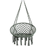 Si&egrave;ge suspendu Natura macram&eacute; vert 80x60xH125cm
