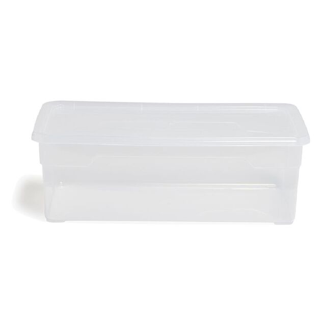 Lot de 4 box 11L plastique transparent