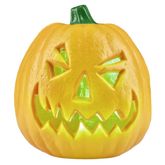 Lampe Halloween &agrave; LED forme citrouille orange &agrave; poser
