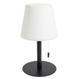 Lampe LED à tirette en polypropylène noir et blanc Ø15,5cm