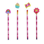 Crayon à papier avec gomme intégrée forme fantaisie L23,5cm x6