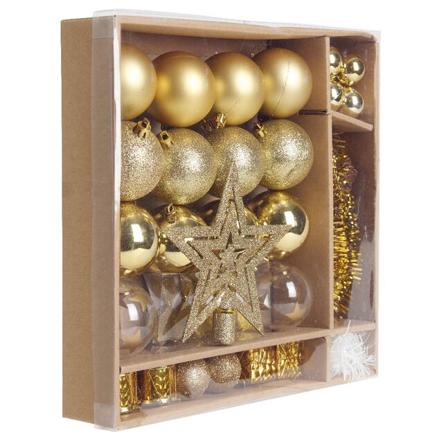 Kit d&eacute;coration pour Sapin de No&euml;l Dor&eacute; x40