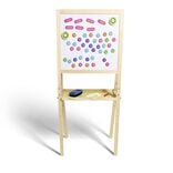 Tableau en bois double face magnétique et craie avec accessoires