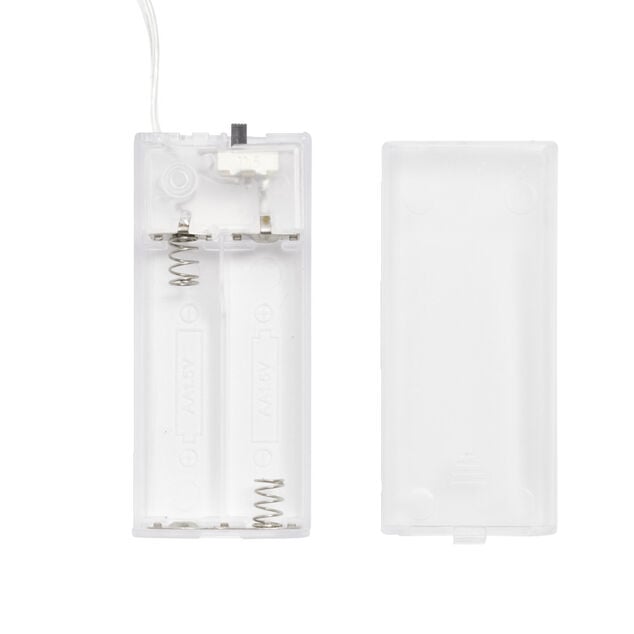 Guirlande lumineuse 20LED &agrave; pile en corde ficelle naturelle 2m