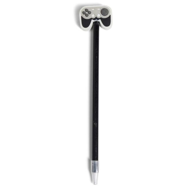 Stylo &agrave; encre embout gaming plastique et m&eacute;tal noir