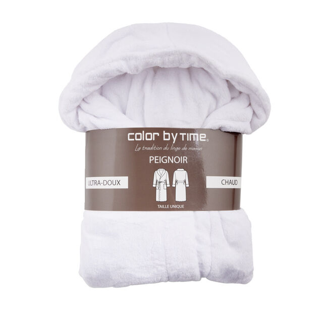 Peignoir mixte flanelle et polyester