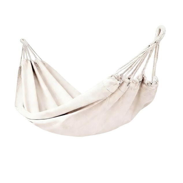 Hamac &agrave; suspendre 1 place Madere beige 100x200cm