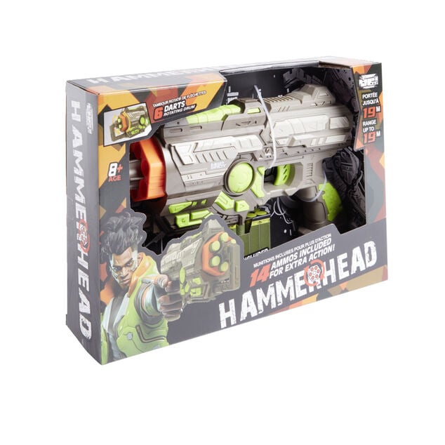 Pistolet rotatif avec 6 flechettes