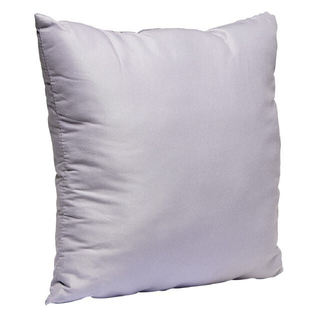 Coussin carr&eacute; en polyester gris