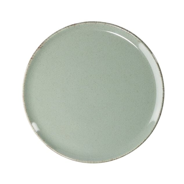 Assiette à dessert Lisbonne en grès vert Ø20,5cm