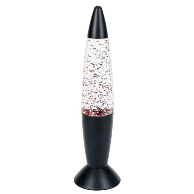 Lampe &agrave; paillettes changement de couleur &Oslash;9xH35cm noir