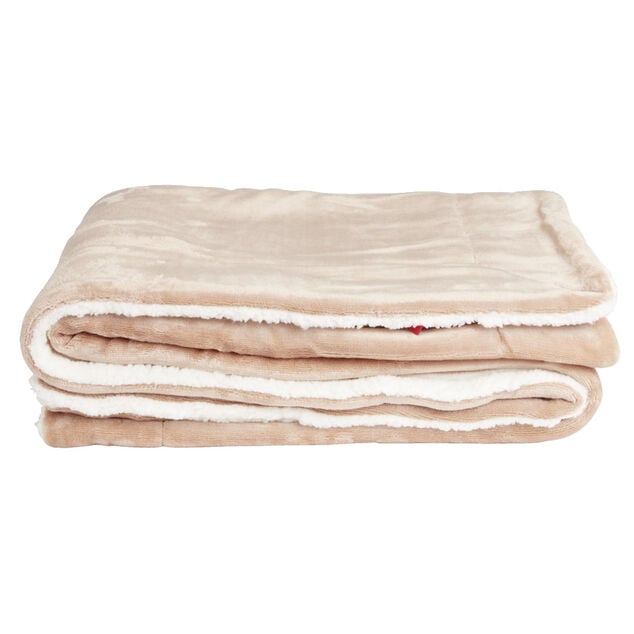 Plaid pilou pilou marron 127x152cm