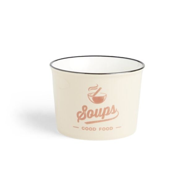 Bol &agrave; soupe 500ml fa&iuml;ence beige &Oslash;12xH8,4cm