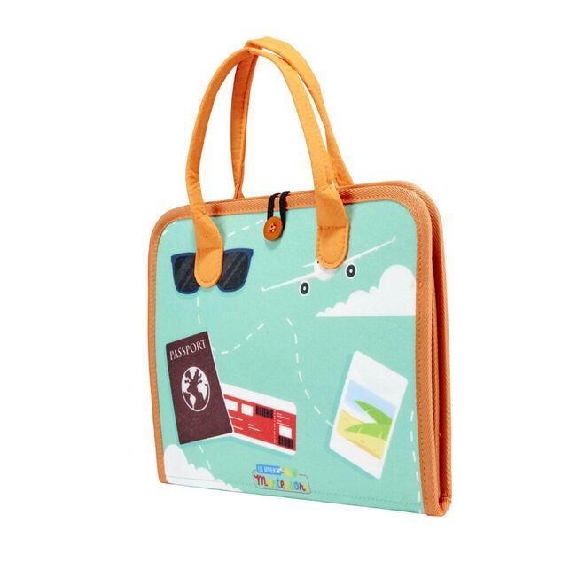 Mallette apprentissage enfant 6 activit&eacute;s &eacute;ducatives feutrine 28,5x4x25cm