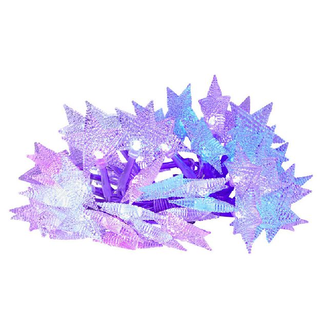 Guirlande électrique étoiles 48 LED 3,7m d'éclairage multicolore