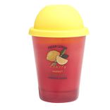 Bougie parfum&eacute;e dans pot verre fa&ccedil;on sorbet senteur fruit &Oslash;9,5xH10cm (3 mod&egrave;les)