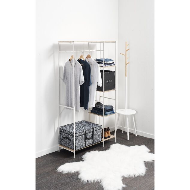 Penderie ouverte blanche 4 étagères