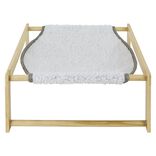 Lit hamac pour animaux en pin et polyester beige/gris - 37x39xH.15cm