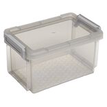 Boîte de rangement plastique à clips 0,7 L gris