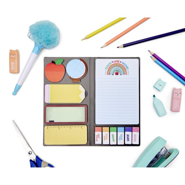 Carnet de notes fun feuilles adhésives 10,5x20cm (2 modèles)