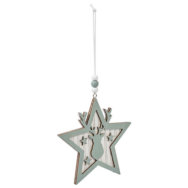 Suspension de No&euml;l en mdf forme &Eacute;toile ou Sapin