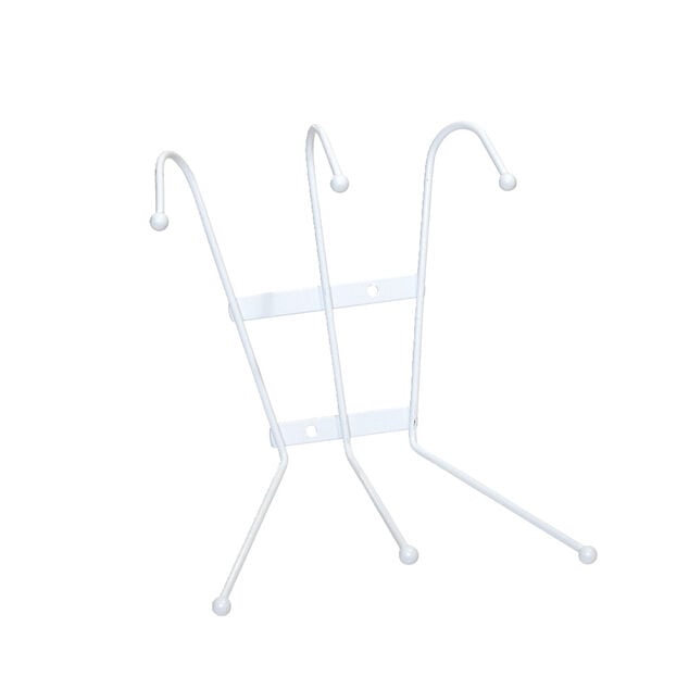 Pat&egrave;re murale m&eacute;tal 6 crochets 17xH19,5x11cm (2 mod&egrave;les noir ou blanc)