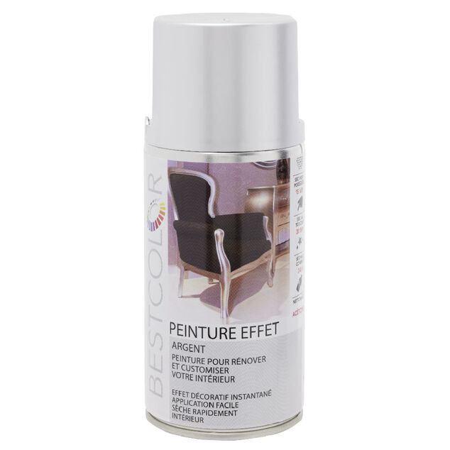 Peinture a&eacute;rosol m&eacute;tal argent&eacute; 300 ml