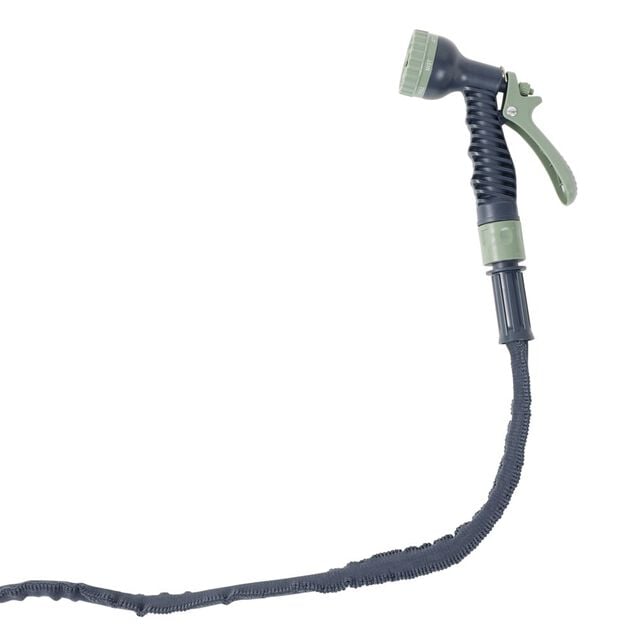 Tuyau d'arrosage extensible avec pistolet vert 2,5&agrave;7,5M