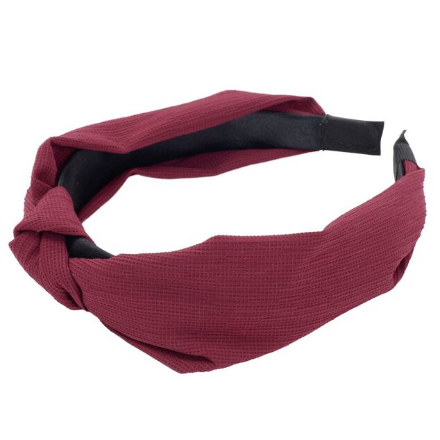 Bandeau à cheveux effet noué jaune moutarde ou rouge (2 modèles)