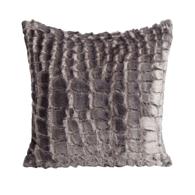 Housse de coussin effet fourrure gaufré 40x40cm (3 modèles)