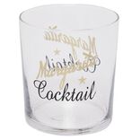 Gobelet en verre transparent avec inscription 34,5 cl x3