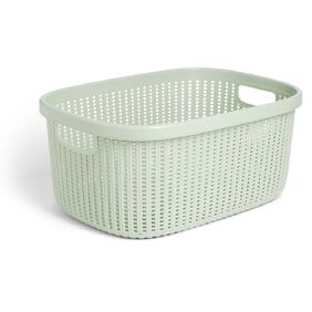 Panière à linge 32L 52x23x37,2cm plastique vert
