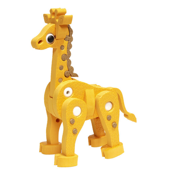 Puzzle 3D forme animaux H20cm - 2 mod&egrave;les girafe ou crocodile
