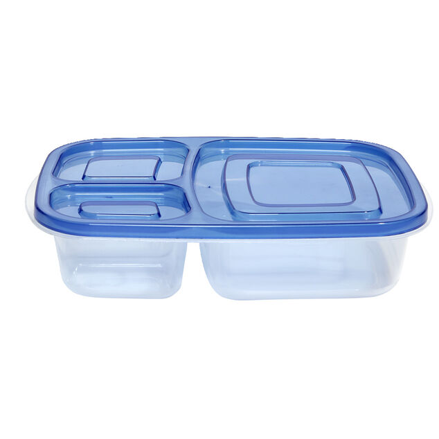 Boîte lunch 3 compartiments 23,5x15xH5cm (Lot de 3)