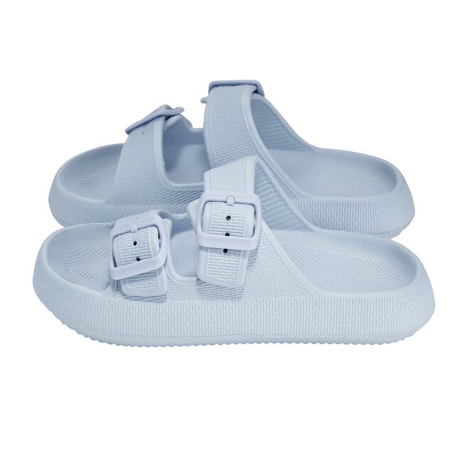 Sandales enfant 2 brides plastique bleu 30/31