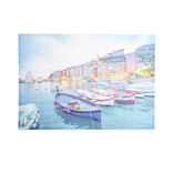 Toile imprim&eacute;e Cinque Terre multicolore 70x100cm
