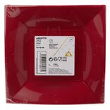 Lot de 6 assiettes à dessert réutilisables rouges