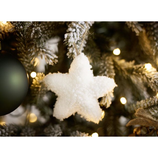&Eacute;toile de No&euml;l bouclette &agrave; suspendre &Oslash;8cm (2 mod&egrave;les)
