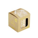 Étiquette autocollante Noël x50 marron et blanche thème nature 5x5cm