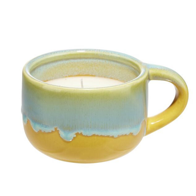 Bougie parfum&eacute;e tasse en verre et c&eacute;ramique 9H - 3 mod&egrave;les