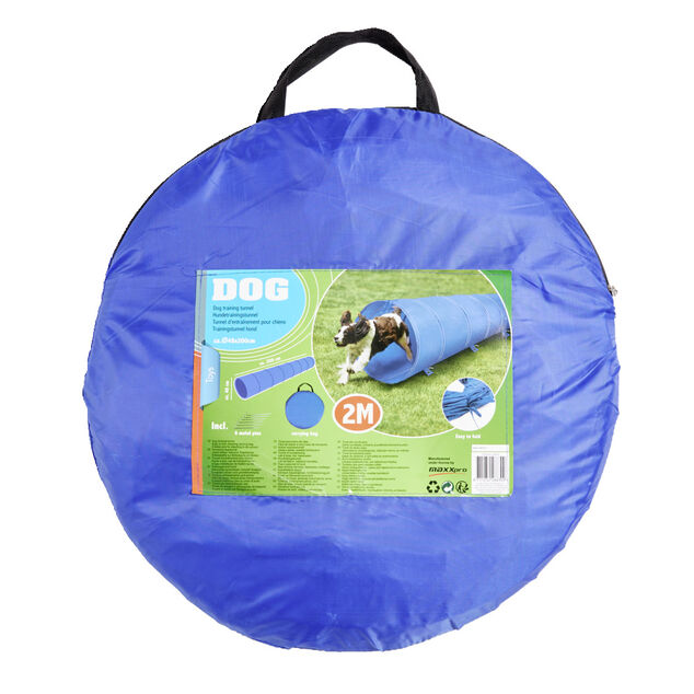 Tunnel d'entrainement pliable pour animaux &Oslash;48xL200cm