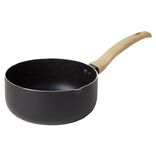 Casserole antiadh&eacute;rente poign&eacute;e soft touch beige et noir &Oslash;20cm